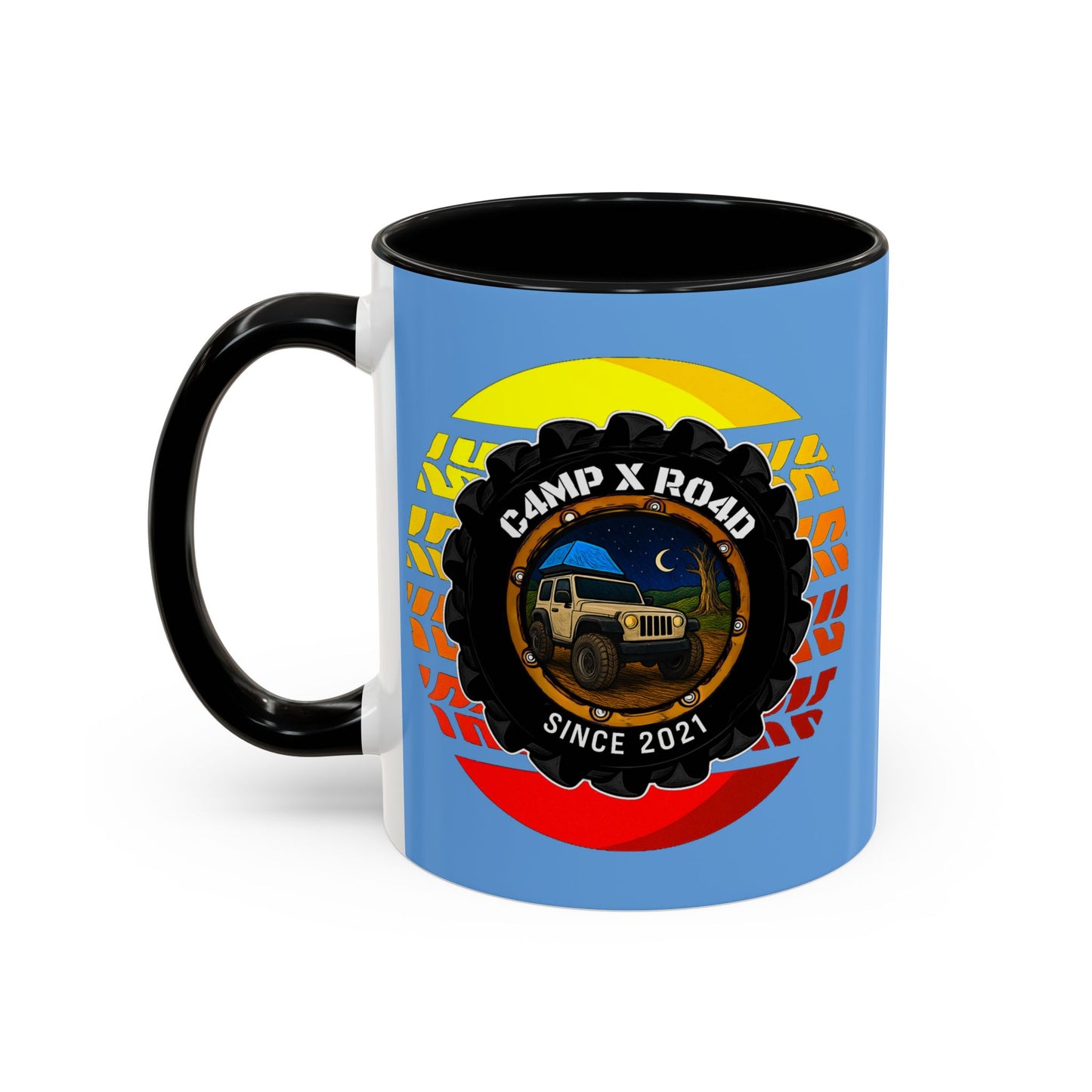 C4MPXRO4D Summer Camper Badge Mug | Accent Coffee Mug 11oz 15oz