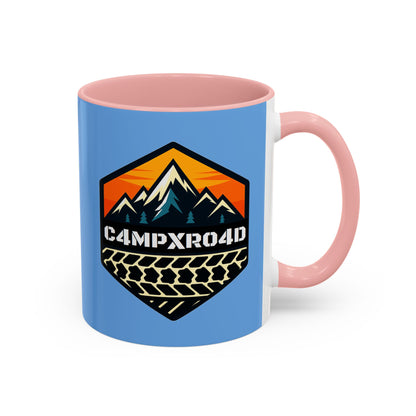 C4MPXRO4D Hexa Shield Camper Badge Mug | Accent Coffee Mug 11oz 15oz