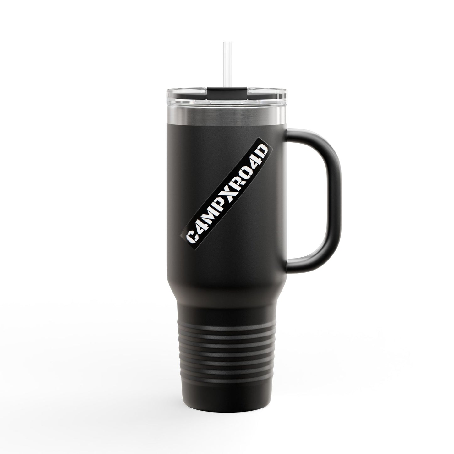 CAMPTYROAD Diagonal Logo 40oz Travel Mug | Insulated Tumbler with Straw