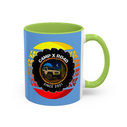 C4MPXRO4D Summer Camper Badge Mug | Accent Coffee Mug 11oz 15oz
