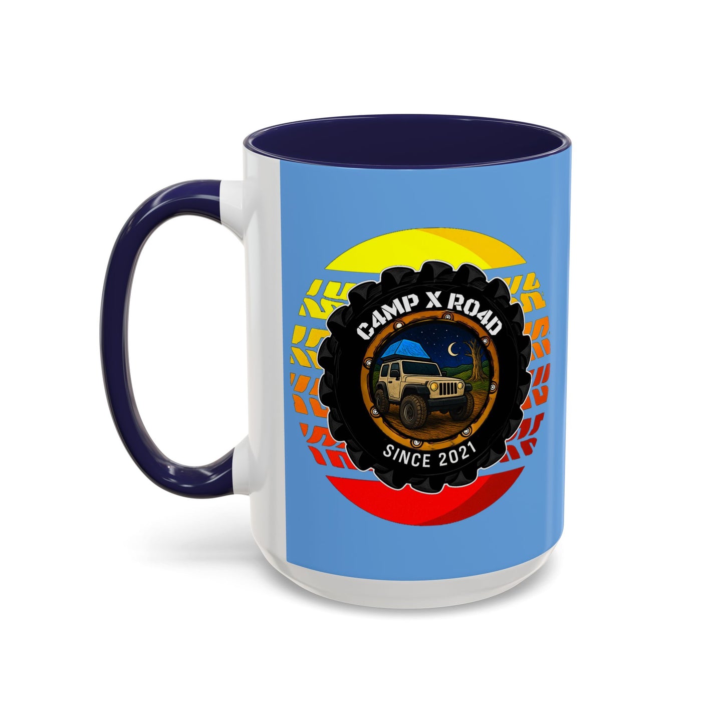 C4MPXRO4D Summer Camper Badge Mug | Accent Coffee Mug 11oz 15oz