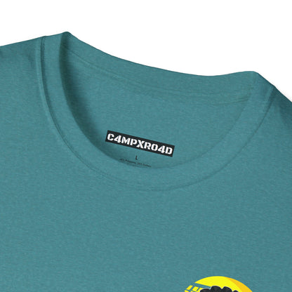 C4MPXRO4D Tiny Summer Camper Badge Soft Tee | Graphic T-Shirt