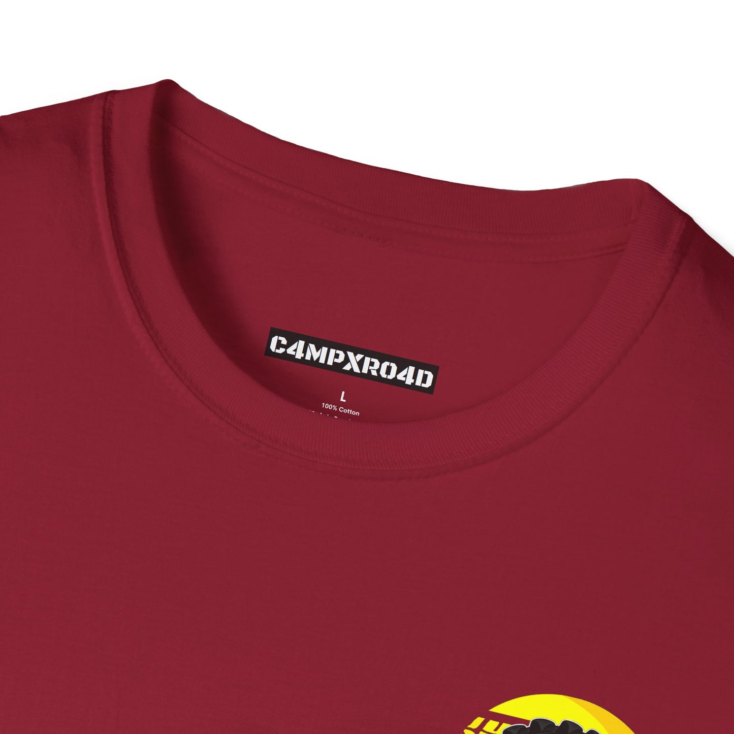 C4MPXRO4D Tiny Summer Camper Badge Soft Tee | Graphic T-Shirt