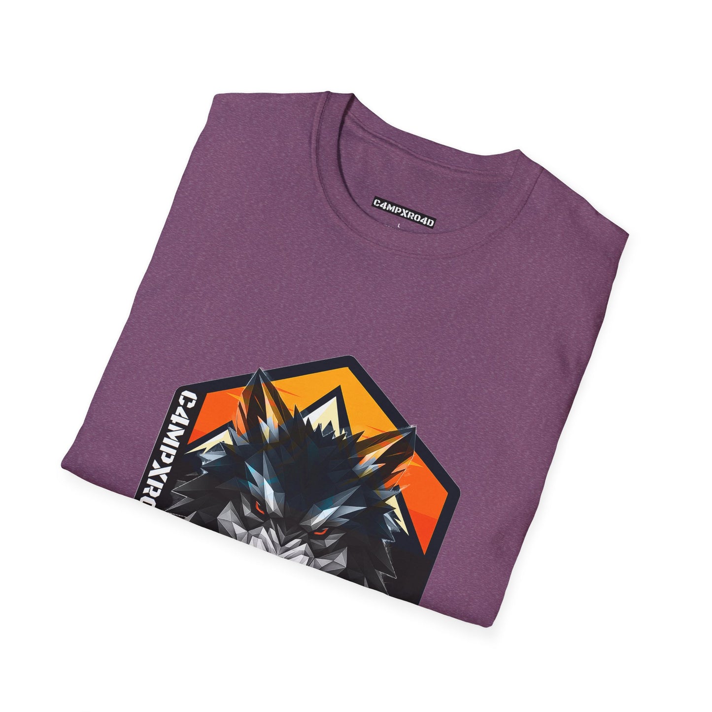 C4MPXRO4D Wolf Shield Camper Badge Soft Tee | Graphic T-Shirt