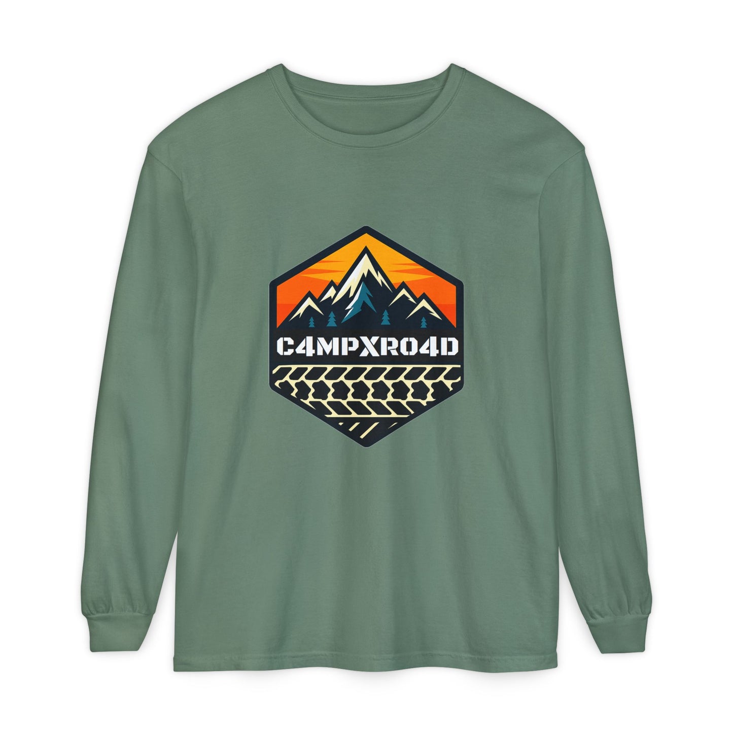 C4MPXRO4D Hexa Shield Camper Badge T-Shirt | Long Sleeve