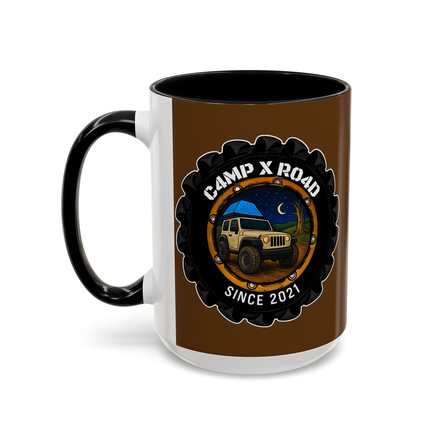 C4MPXRO4D Camper Badge Mug | Accent Coffee Mug 11oz 15oz