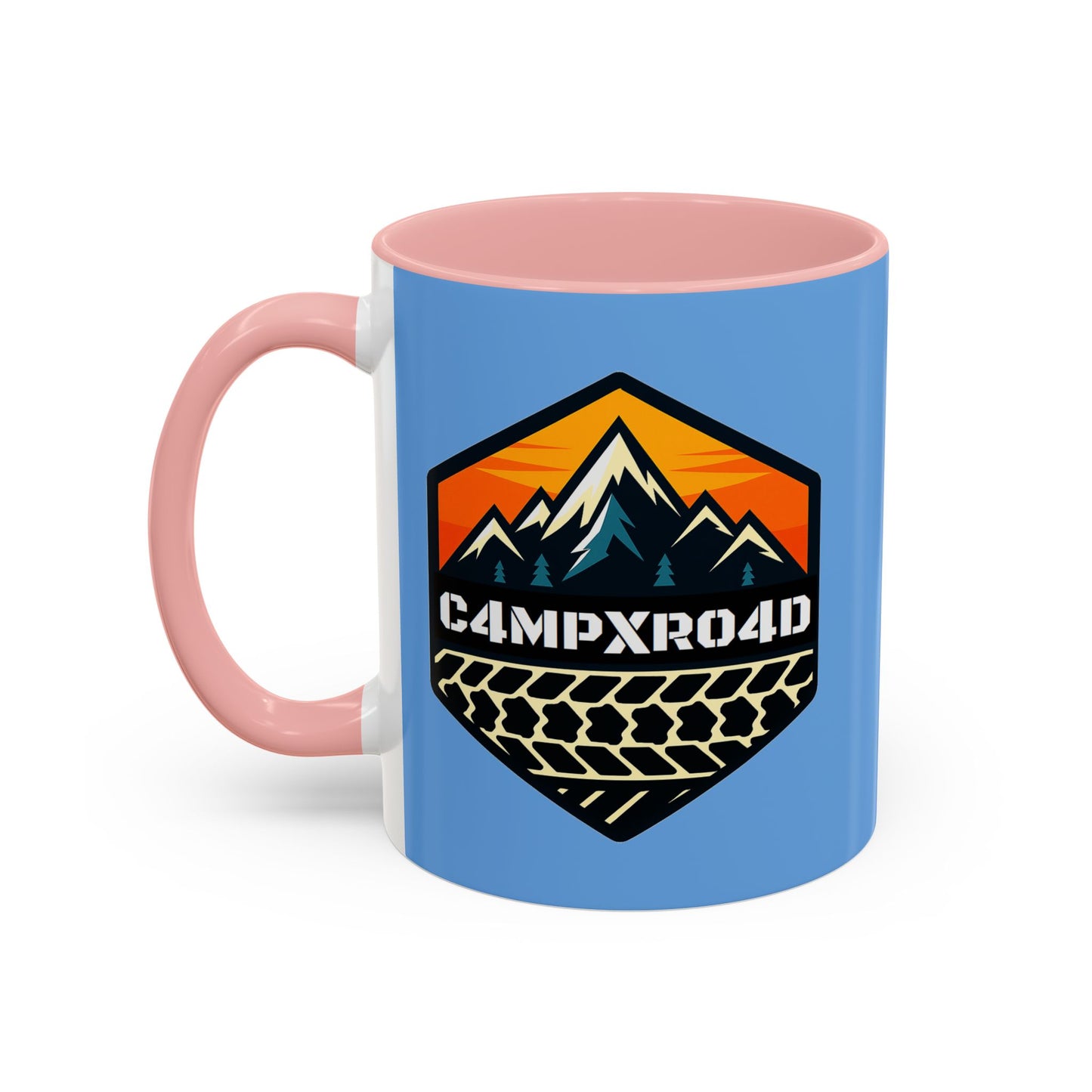 C4MPXRO4D Hexa Shield Camper Badge Mug | Accent Coffee Mug 11oz 15oz