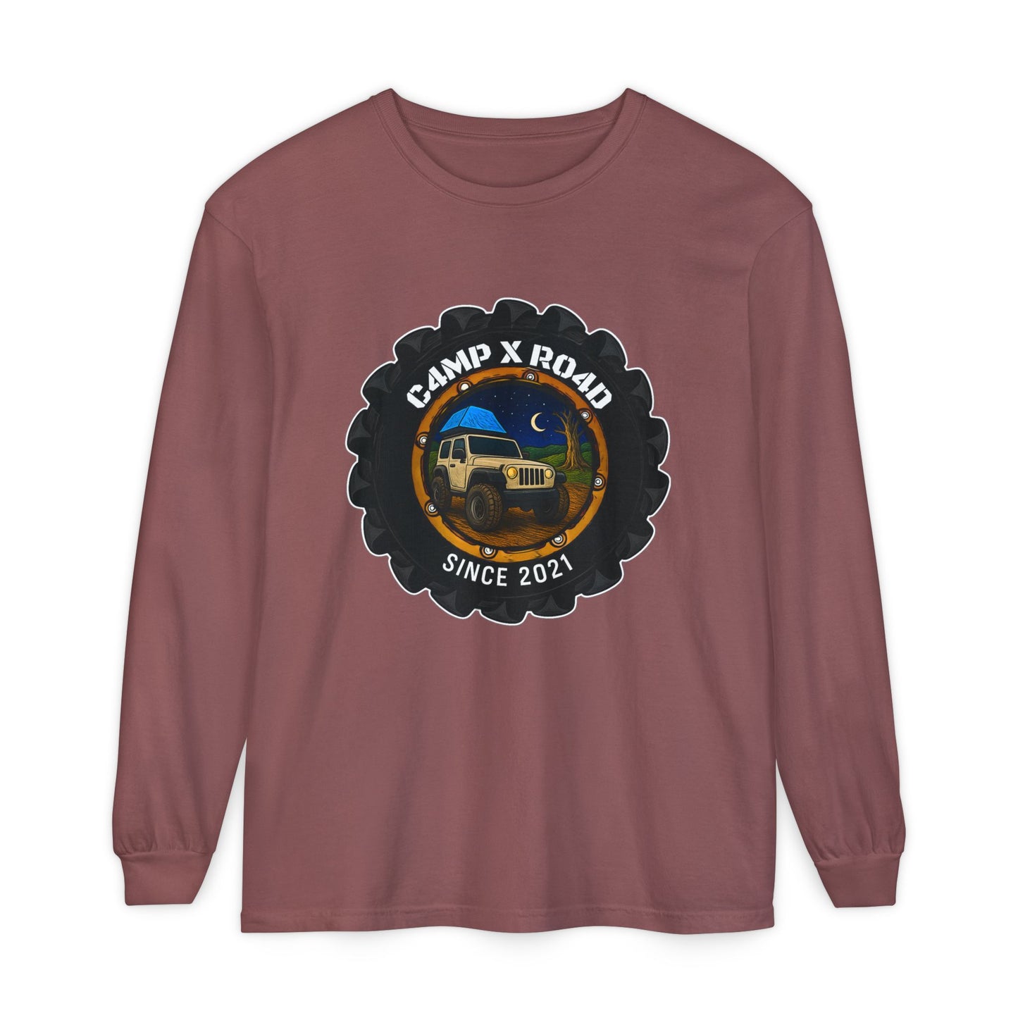 C4MPXRO4D Camper Badge T-Shirt | Long Sleeve