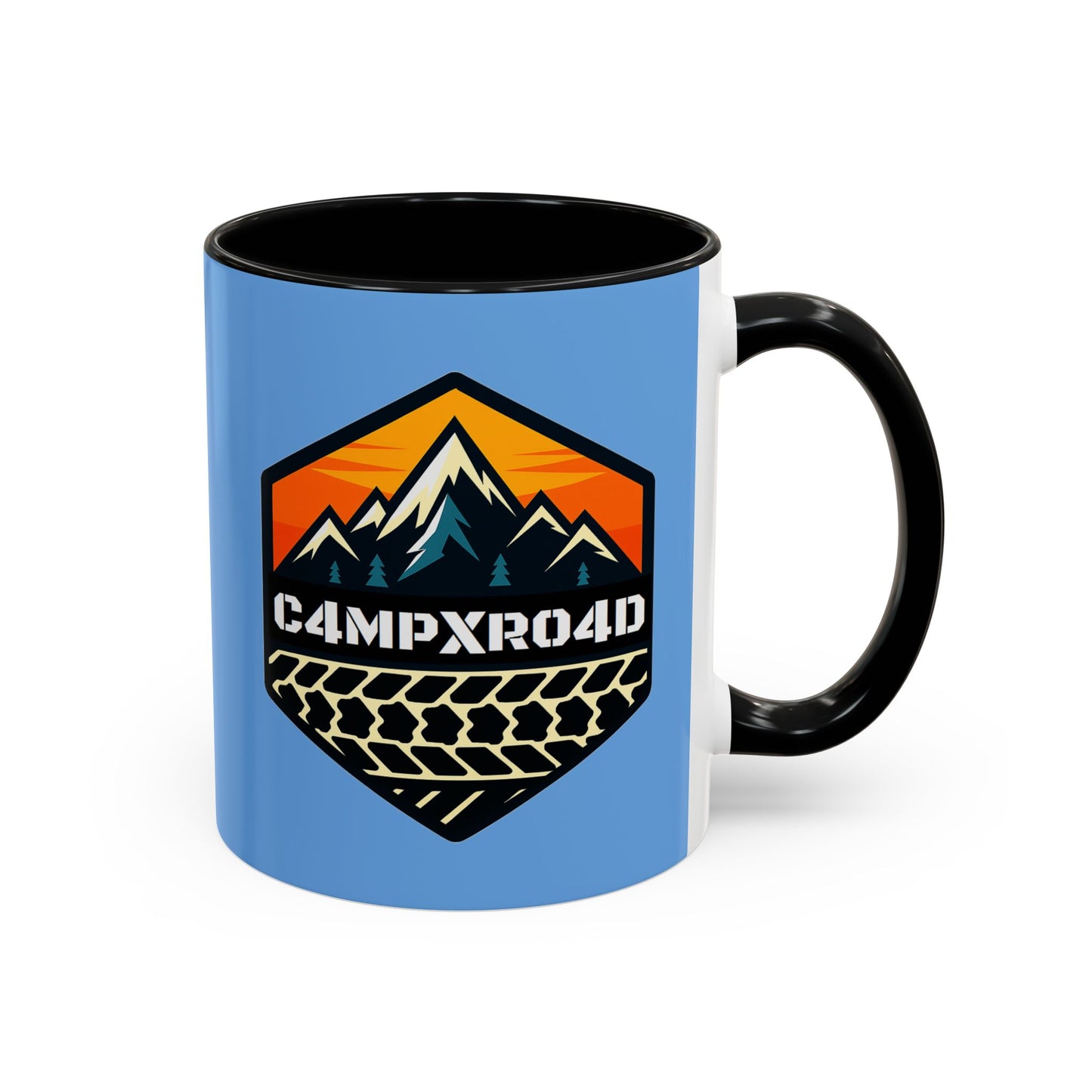 C4MPXRO4D Hexa Shield Camper Badge Mug | Accent Coffee Mug 11oz 15oz