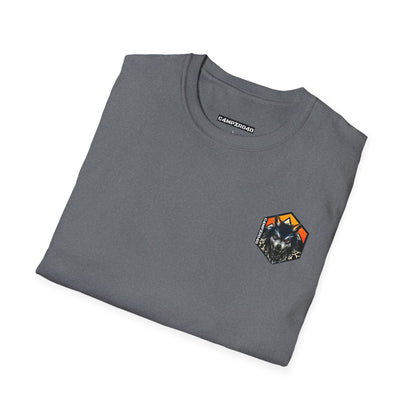 C4MPXRO4D Tiny Wolf Shield Camper Badge Soft Tee | Graphic T-Shirt