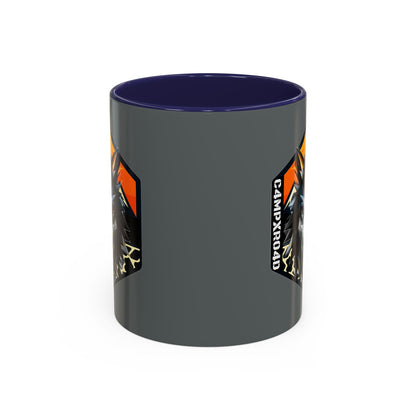 C4MPXRO4D Wolf Shield Camper Badge Mug | Accent Coffee Mug 11oz 15oz