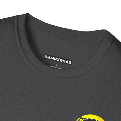 C4MPXRO4D Tiny Summer Camper Badge Soft Tee | Graphic T-Shirt