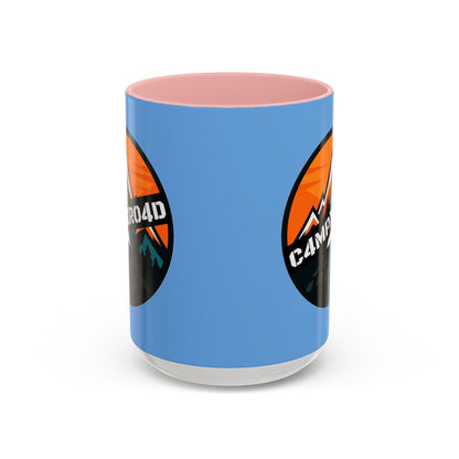 C4MPXRO4D Rounded Shield Camper Badge Mug | Accent Coffee Mug 11oz 15oz