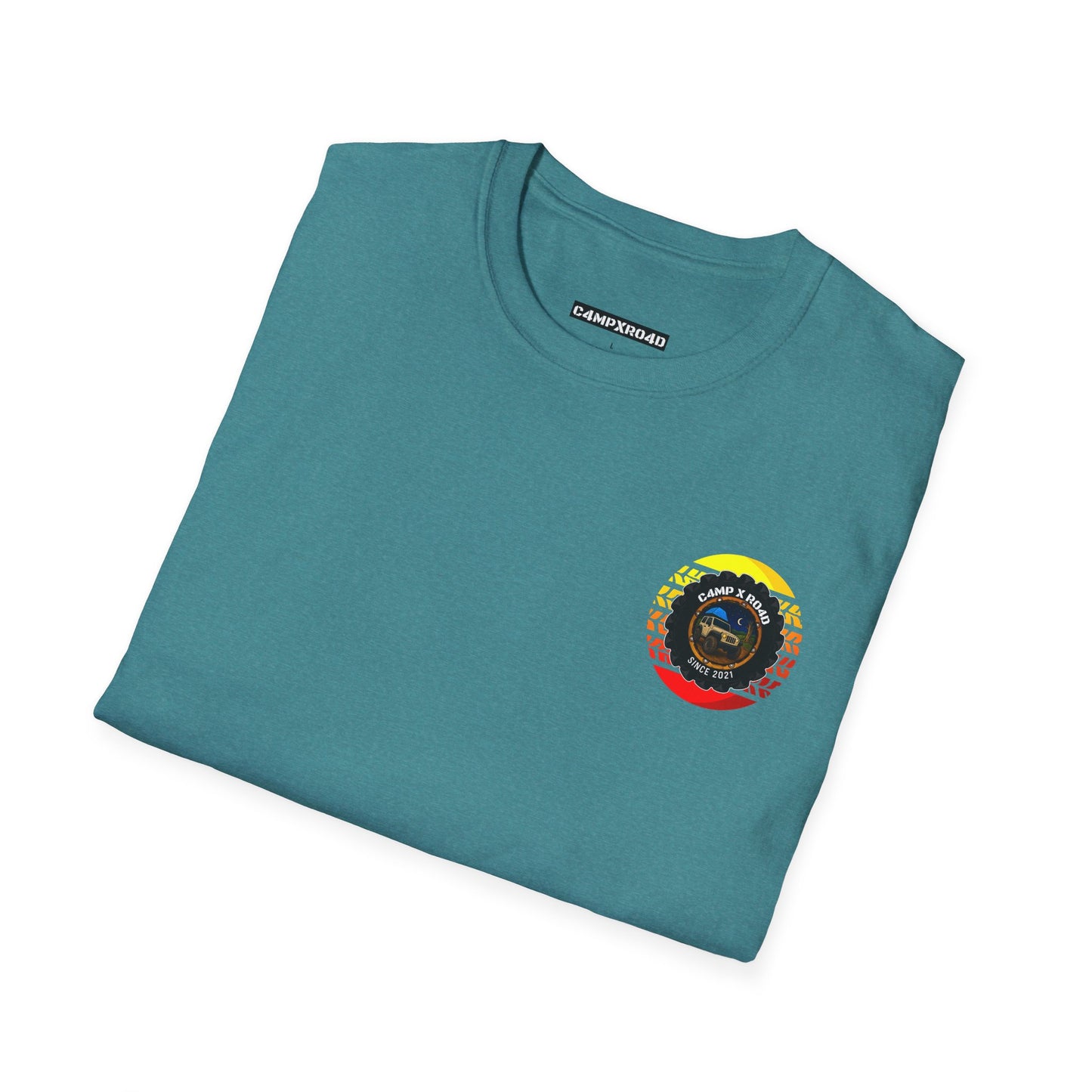 C4MPXRO4D Tiny Summer Camper Badge Soft Tee | Graphic T-Shirt