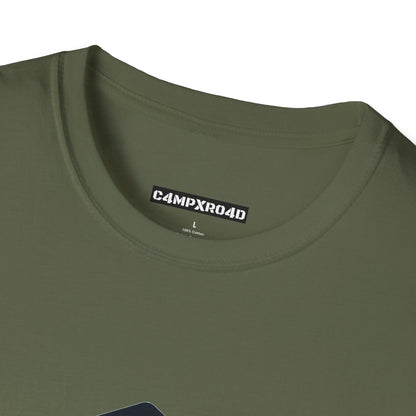 C4MPXRO4D Hexa Shield Camper Badge Soft Tee | Graphic T-Shirt