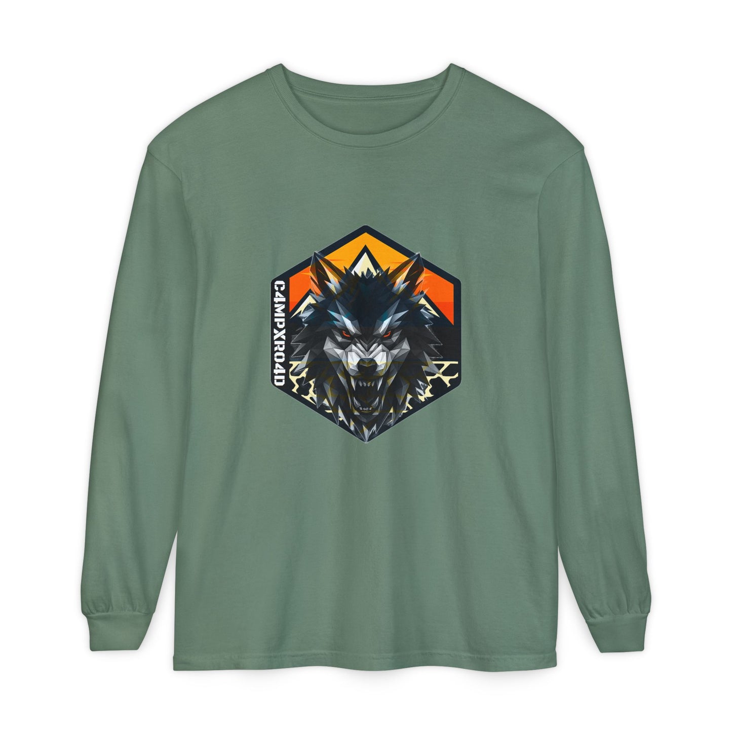 C4MPXRO4D Wolf Shield Camper Badge T-Shirt | Long Sleeve