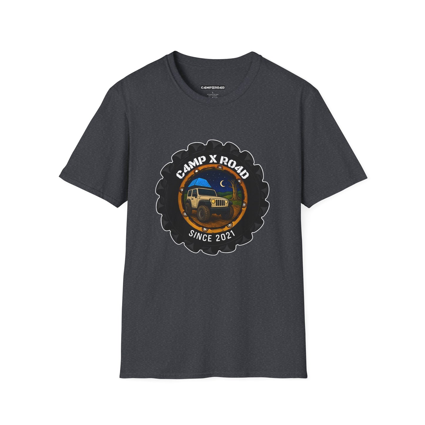 C4MPXRO4D Camper Badge Soft Tee | Graphic T-Shirt
