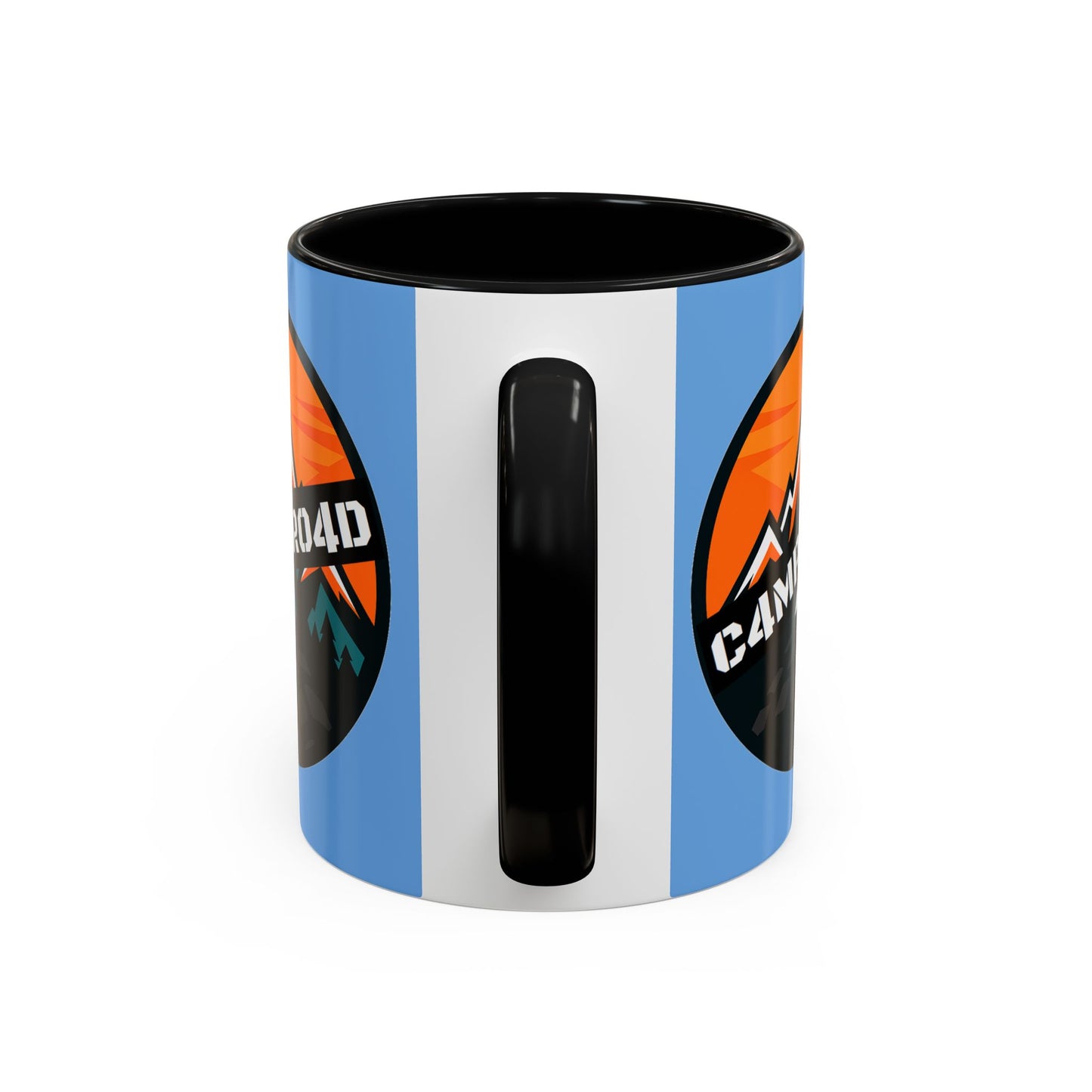 C4MPXRO4D Rounded Shield Camper Badge Mug | Accent Coffee Mug 11oz 15oz