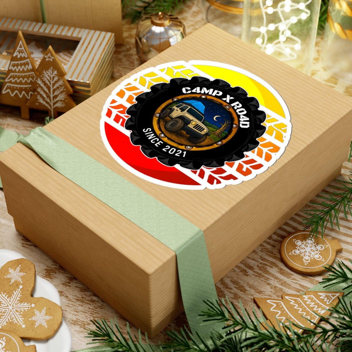 C4MPXRO4D Summer Camper Badge Sticker | Die-Cut Vinyl Laptop Decal