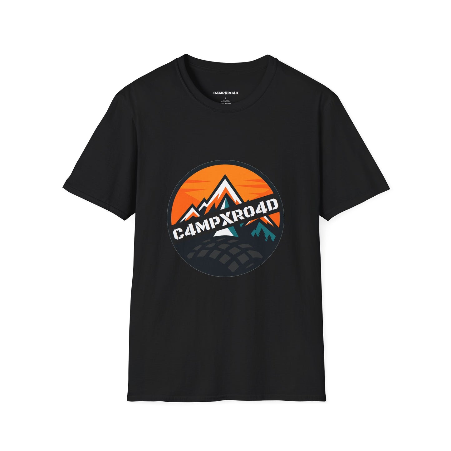 C4MPXRO4D Rounded Shield Camper Badge Soft Tee | Graphic T-Shirt