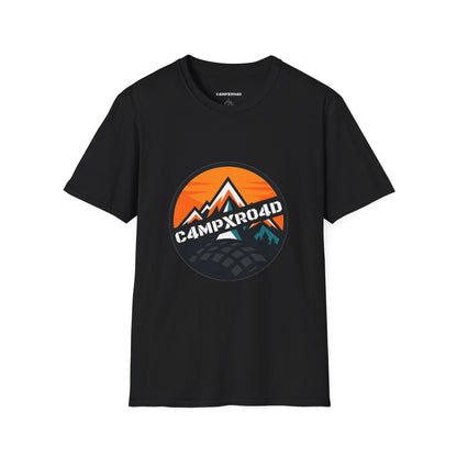 C4MPXRO4D Rounded Shield Camper Badge Soft Tee | Graphic T-Shirt