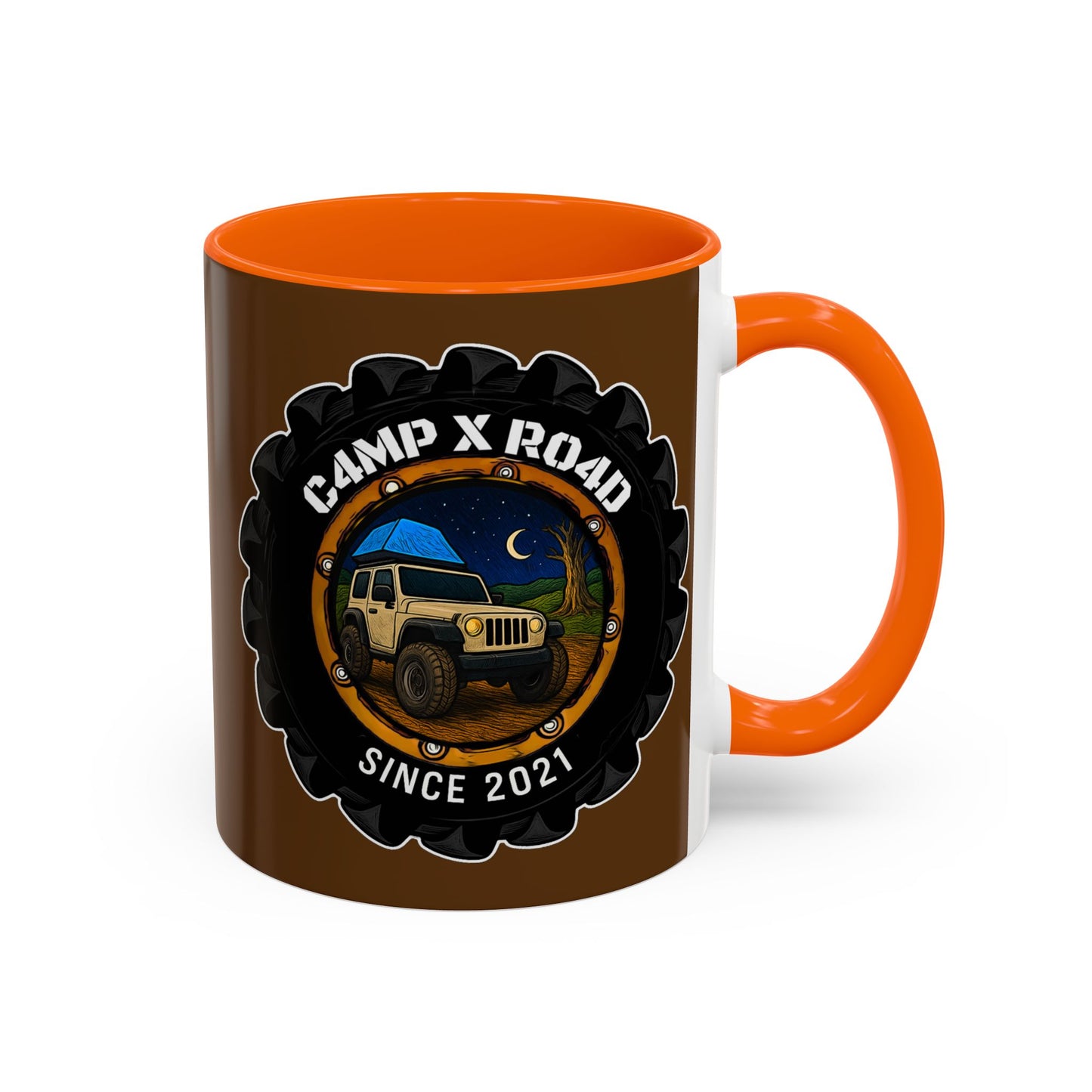 C4MPXRO4D Camper Badge Mug | Accent Coffee Mug 11oz 15oz