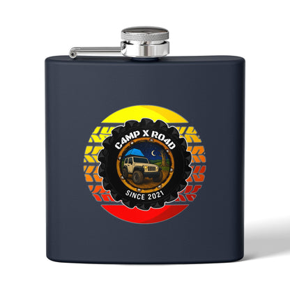 C4MPXRO4D Summer Camper Badge Flask