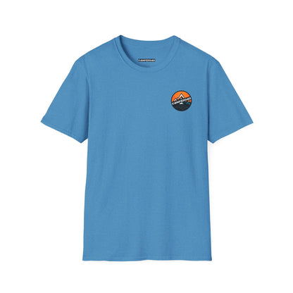 C4MPXRO4D Tiny Rounded Shield Camper Badge Soft Tee | Graphic T-Shirt