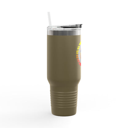 C4MPXRO4D Summer Camper Badge 40oz Travel Mug | Insulated Tumbler with Straw