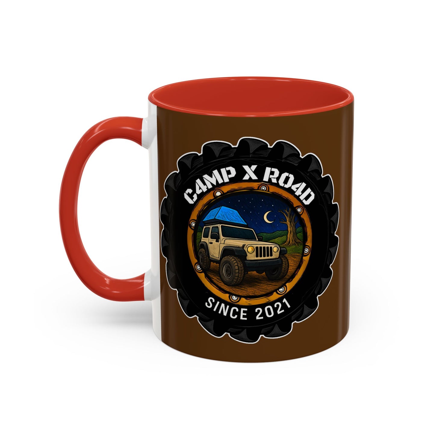 C4MPXRO4D Camper Badge Mug | Accent Coffee Mug 11oz 15oz