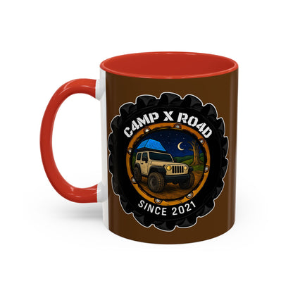 C4MPXRO4D Camper Badge Mug | Accent Coffee Mug 11oz 15oz