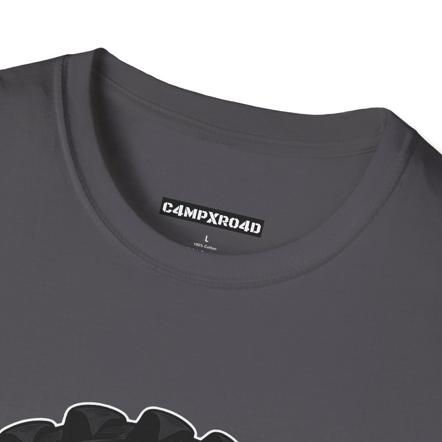 C4MPXRO4D Camper Badge Soft Tee | Graphic T-Shirt