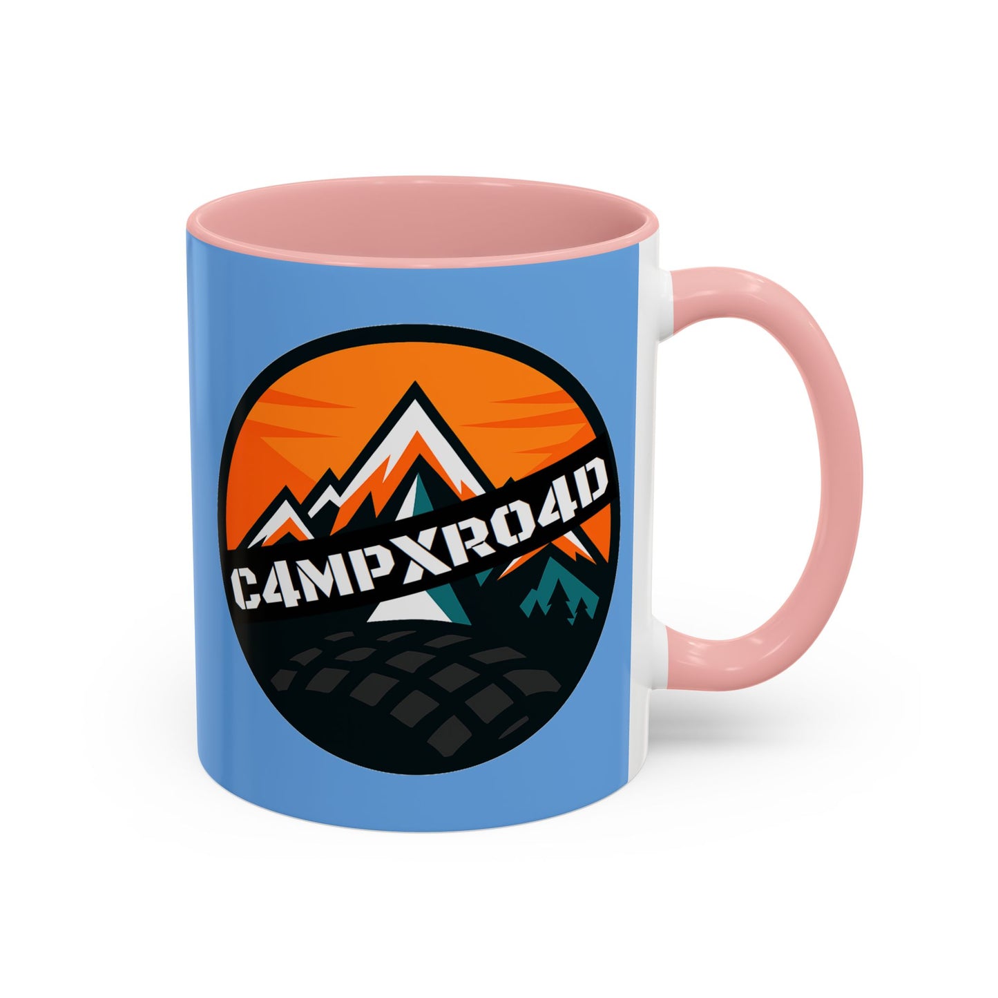 C4MPXRO4D Rounded Shield Camper Badge Mug | Accent Coffee Mug 11oz 15oz