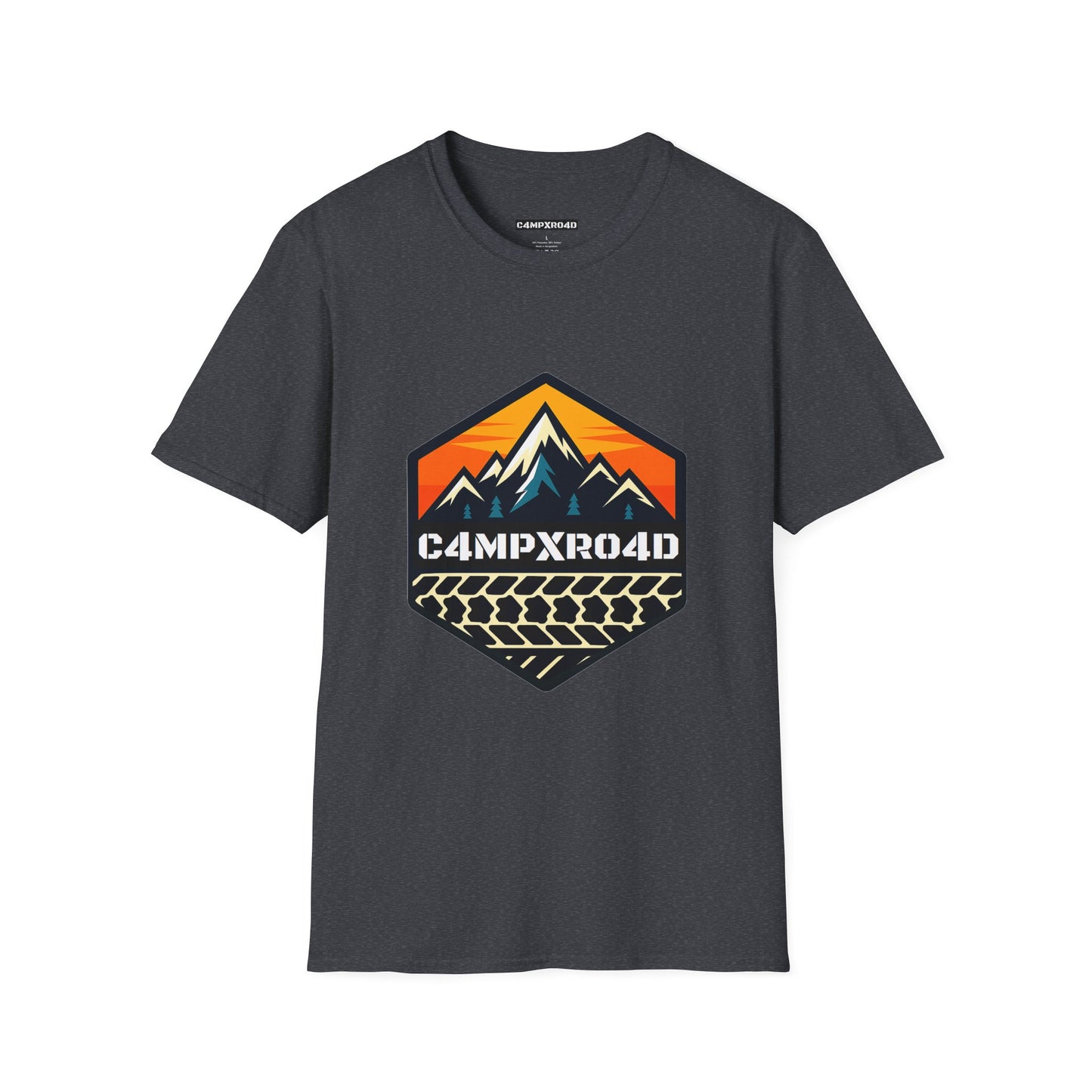 C4MPXRO4D Hexa Shield Camper Badge Soft Tee | Graphic T-Shirt