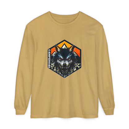 C4MPXRO4D Wolf Shield Camper Badge T-Shirt | Long Sleeve