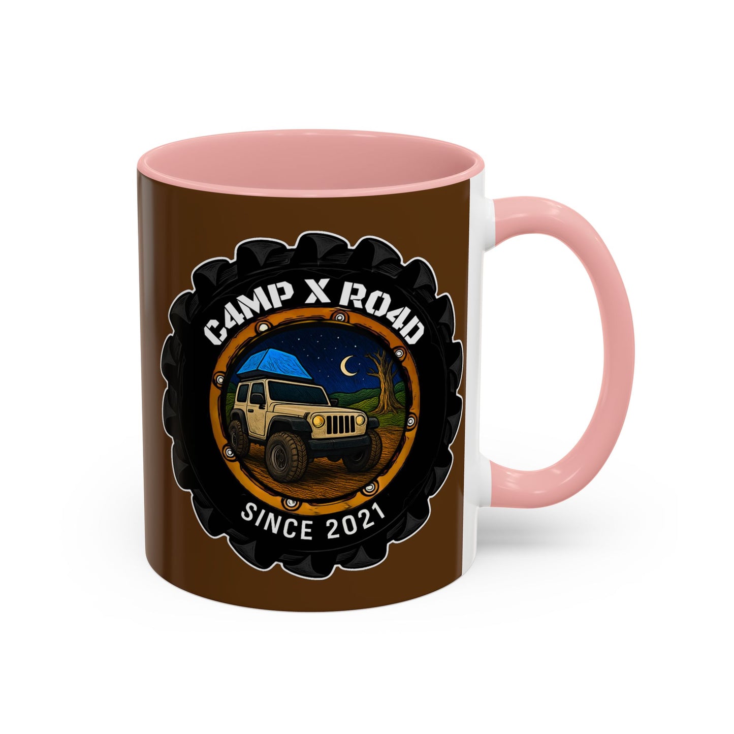 C4MPXRO4D Camper Badge Mug | Accent Coffee Mug 11oz 15oz