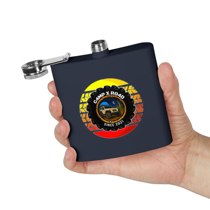 C4MPXRO4D Summer Camper Badge Flask
