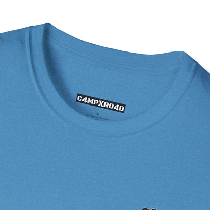 C4MPXRO4D Tiny Camper Badge Soft Tee | Graphic T-Shirt