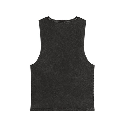 C4MPXRO4D Hexa Shield Camper Badge Tank Top | stonewash black, retro stencil logo