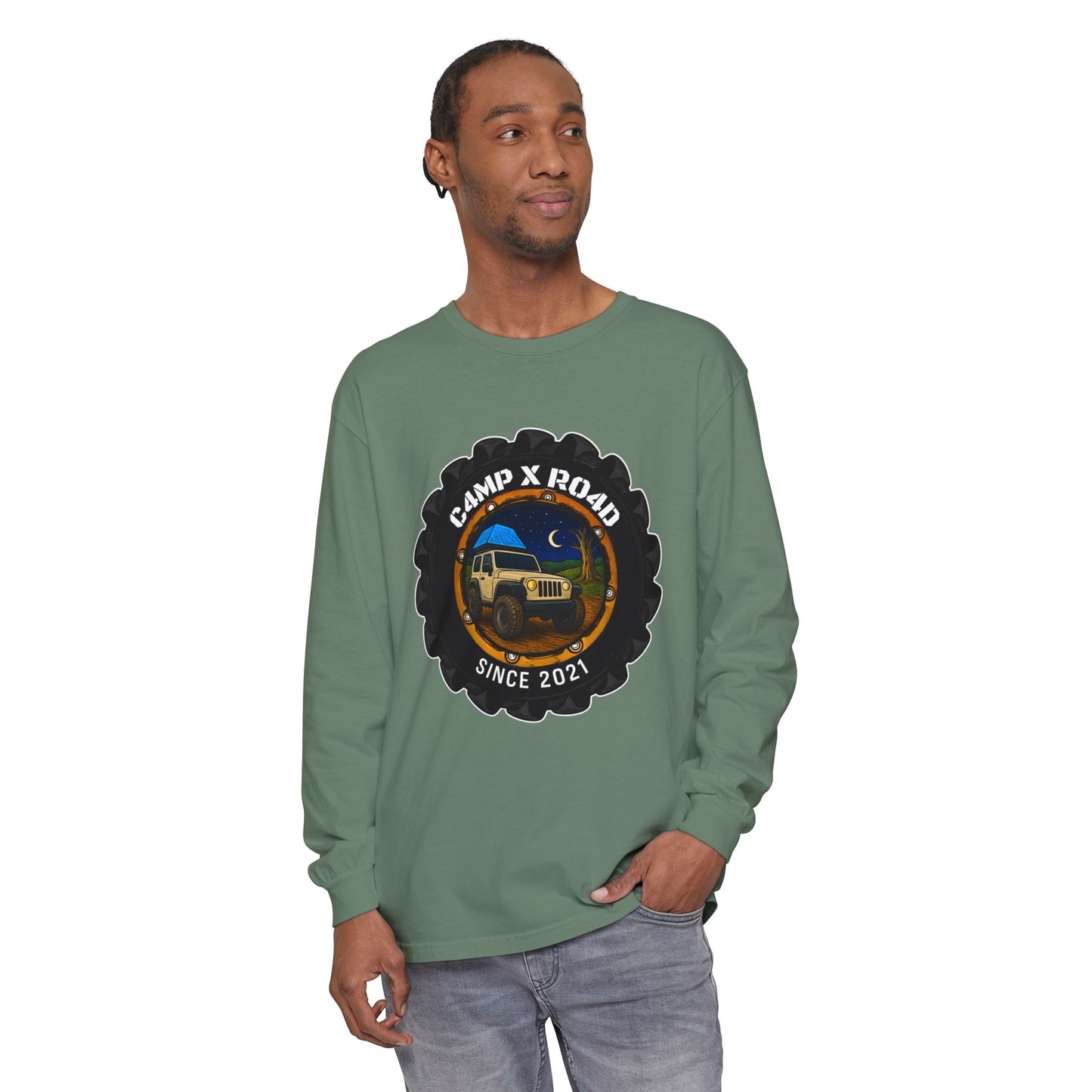 C4MPXRO4D Camper Badge T-Shirt | Long Sleeve