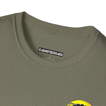 C4MPXRO4D Tiny Summer Camper Badge Soft Tee | Graphic T-Shirt