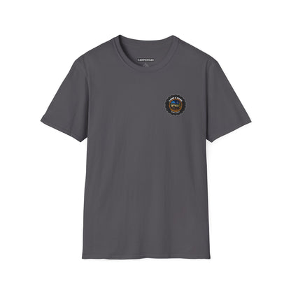 C4MPXRO4D Tiny Camper Badge Soft Tee | Graphic T-Shirt