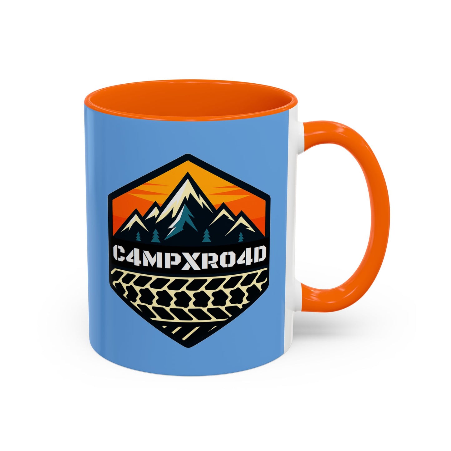 C4MPXRO4D Hexa Shield Camper Badge Mug | Accent Coffee Mug 11oz 15oz