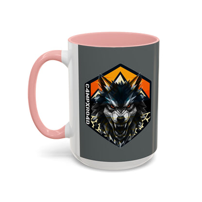 C4MPXRO4D Wolf Shield Camper Badge Mug | Accent Coffee Mug 11oz 15oz