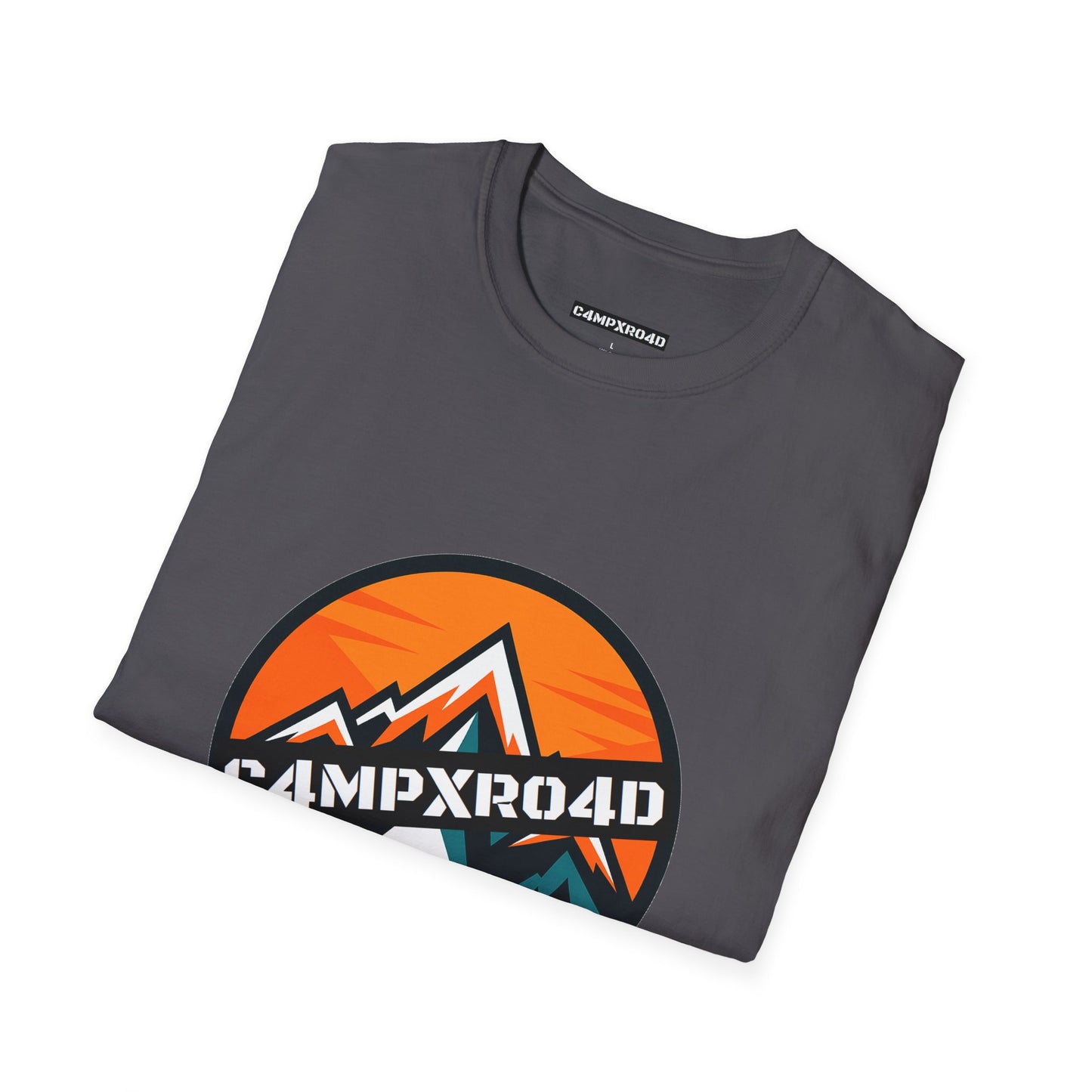 C4MPXRO4D Rounded Shield Camper Badge Soft Tee | Graphic T-Shirt