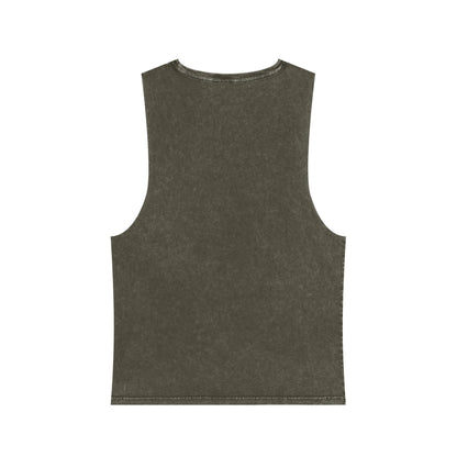 C4MPXR04D Tank Top | stonewash black, retro stencil logo