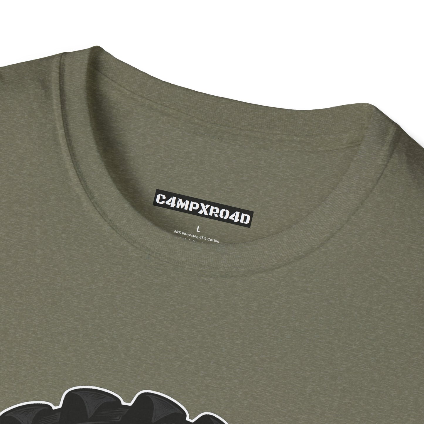 C4MPXRO4D Camper Badge Soft Tee | Graphic T-Shirt