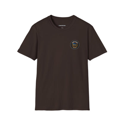 C4MPXRO4D Tiny Camper Badge Soft Tee | Graphic T-Shirt