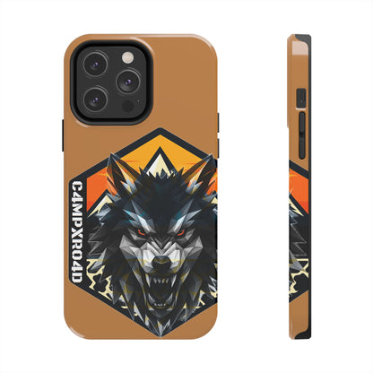 C4MPXRO4D Wolf Shield Camper Badge Phone Case | Tough Phone Case