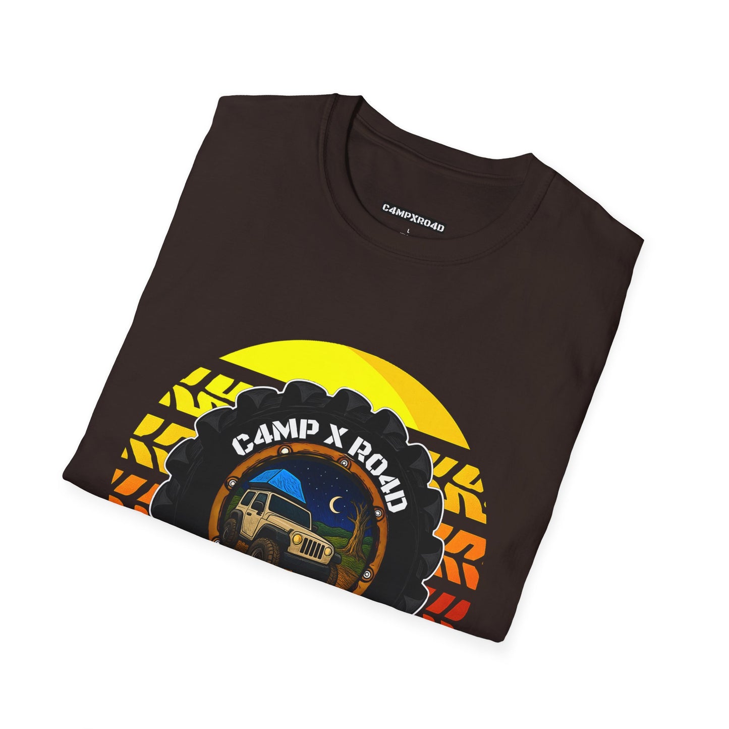 C4MPXRO4D Summer Camper Badge Soft Tee | Graphic T-Shirt
